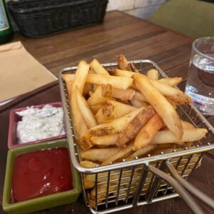 French Fries With Black Truffle Sauce