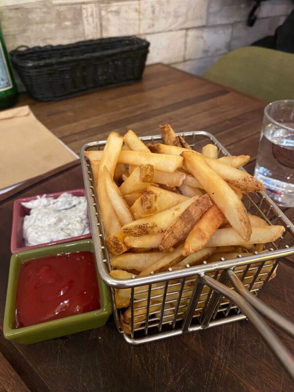 French Fries With Black Truffle Sauce